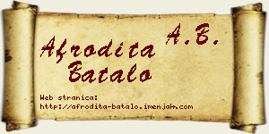 Afrodita Batalo vizit kartica